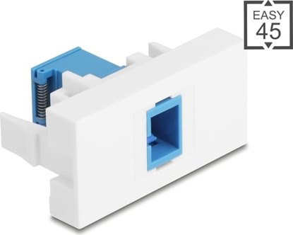Изображение Delock Easy 45 Module SC Simplex female to SC Simplex female with laser protection flip inside blue / white