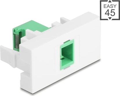 Изображение Delock Easy 45 Module SC Simplex female to SC Simplex female with laser protection flip inside green / white