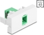 Изображение Delock Easy 45 Module SC Simplex female to SC Simplex female with laser protection flip inside green / white