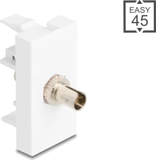 Изображение Delock Easy 45 Module ST Simplex female to ST Simplex female white