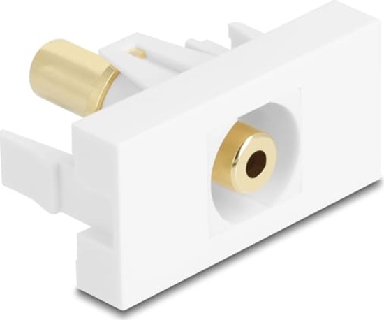 Изображение Delock Easy 45 Module stereo jack female 3.5 mm 3 pin to stereo jack female 3.5 mm 3 pin gold plated white