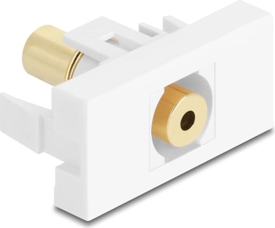 Изображение Delock Easy 45 Module stereo jack female 3.5 mm 4 pin to stereo jack female 3.5 mm 4 pin gold plated white