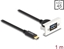 Изображение Delock Easy 45 Module SuperSpeed USB 10 Gbps (USB 3.2 Gen 2) USB Type-A female to USB Type-C™ male with pigtail, 22,5 x 45 mm