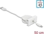 Picture of Delock Easy 45 Module USB 2.0 Retractable Cable USB Type-A to 8 Pin Lightning female white