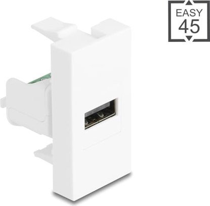 Изображение Delock Easy 45 Module USB 2.0 Type-A female to terminal block white
