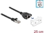 Attēls no Delock Easy 45 Network Extension Cable S/FTP RJ45 plug to RJ45 jack Cat.6A 25 cm black