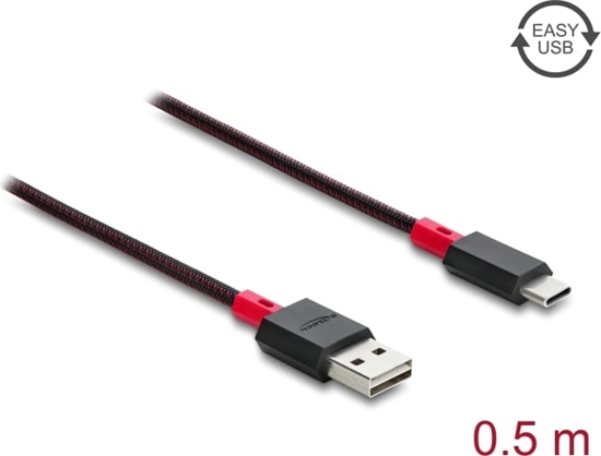 Изображение Delock EASY-USB 2.0 Cable Type-A male to USB Type-C™ male 0.5 m black
