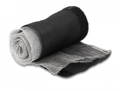 Изображение Delock EMI Shielding braided sleeve with hook-and-loop fastener heat resistant 1 m x 25 mm black