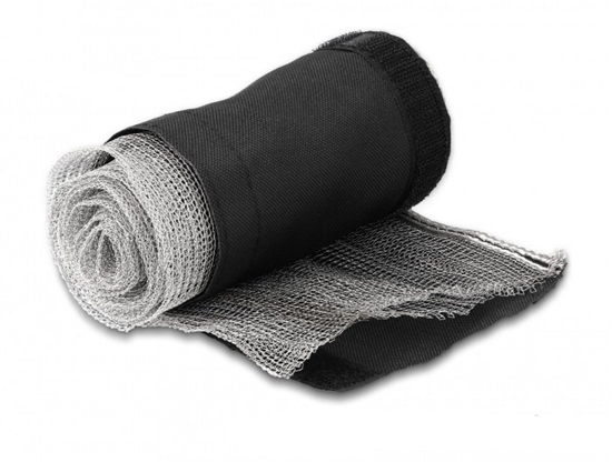 Изображение Delock EMI Shielding braided sleeve with hook-and-loop fastener heat resistant 1 m x 25 mm black