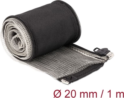 Изображение Delock EMI Shielding braided sleeve with zip heat resistant 1 m x 20 mm black
