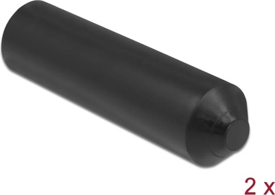 Изображение Delock End Caps with inside adhesive 70 x 20 mm 2 pieces black
