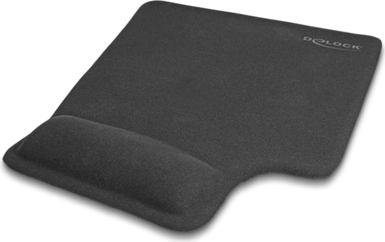 Изображение Delock Ergonomic Mouse Pad with Gel Wrist Rest left-hander black
