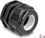 Изображение Delock EX Cable Gland M32 black 2 pieces