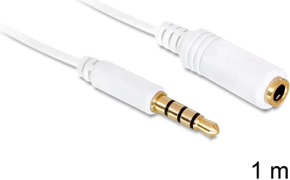 Изображение Delock Extension Cable Audio Stereo Jack 3.5 mm male / female 4 pin 1 m