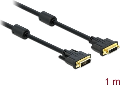Изображение Delock Extension cable DVI 24+1 male > DVI 24+1 female 1 m black