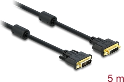 Изображение Delock Extension cable DVI 24+1 male > DVI 24+1 female 5 m black