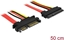 Изображение Delock Extension cable SATA 6 Gb/s 22 pin plug > SATA 22 pin receptacle (5 V + 12 V) 50 cm
