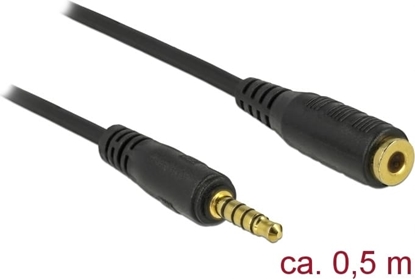 Изображение Delock Extension Cable Stereo Jack 3.5 mm 5 pin male to female 0.5 m black