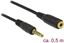 Изображение Delock Extension Cable Stereo Jack 3.5 mm 5 pin male to female 0.5 m black