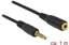 Attēls no Delock Extension Cable Stereo Jack 3.5 mm 5 pin male to female 1 m black