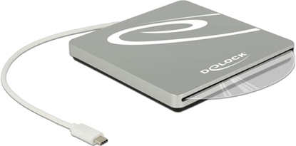 Изображение Delock External Enclosure for 5.25″ Slot-in Slim SATA Drives 9.5 / 12.7 mm to USB Type-C™ male silver