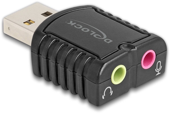 Изображение Delock External USB Sound Card 24 bit / 96 kHz Plug & Play for Windows, MAC, Linux, Chrome OS