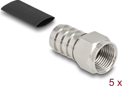 Изображение Delock F plug for crimping RG-59 with matching shrink tube