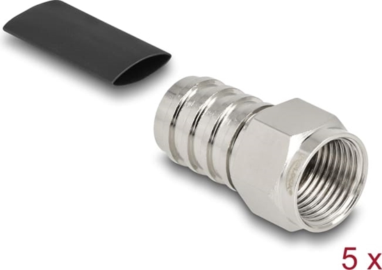 Изображение Delock F plug for crimping RG-59 with matching shrink tube