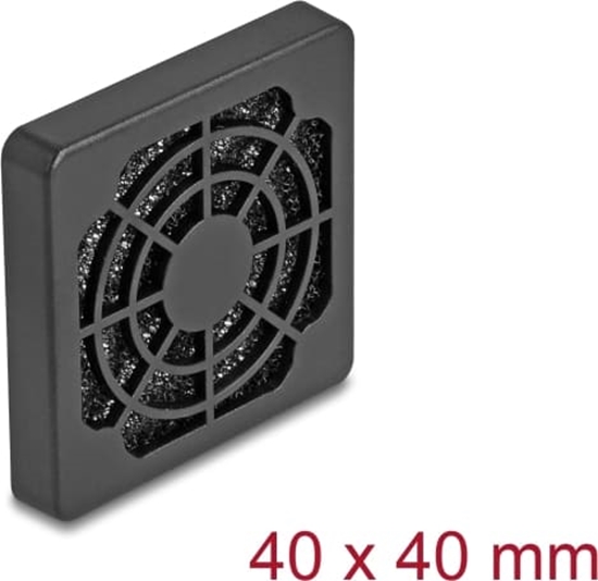 Изображение Delock Fan Grill with Dust Filter 40 x 40 mm black