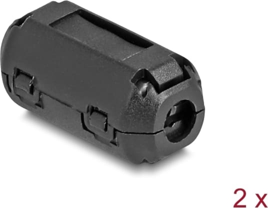 Изображение Delock Ferrit Core / Ferrit Ring for round cable 3.5 mm 2 pieces black