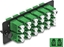 Изображение Delock Fiber Optic Adapter Panel LC Duplex APC 12 Port green