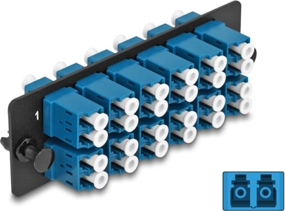 Изображение Delock Fiber Optic Adapter Panel LC Duplex UPC 12 Port blue