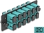 Attēls no Delock Fiber Optic Adapter Panel SC Simplex OM4 12 Port aqua