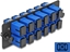 Picture of Delock Fiber Optic Adapter Panel SC Simplex UPC 12 Port blue