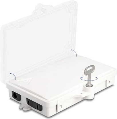 Изображение Delock Fiber Optic Distribution Box for indoor and outdoor IP65 waterproof lockable 2 port white
