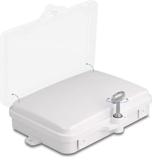 Изображение Delock Fiber Optic Distribution Box for indoor and outdoor IP65 waterproof lockable 6 port white