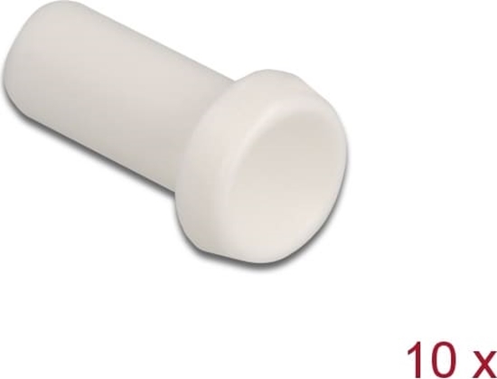 Изображение Delock Fiber optic dust cap for connector with 2.50 mm ferrule 10 pieces white