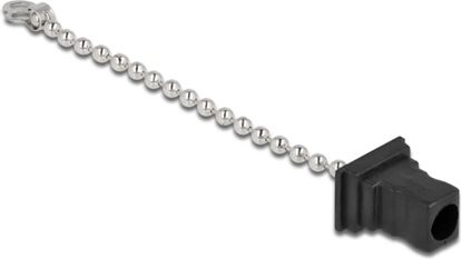 Изображение Delock Fiber optic dust cap with chain for SC plug black