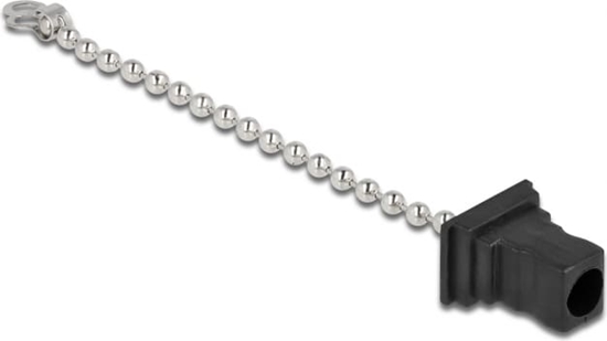 Изображение Delock Fiber optic dust cap with chain for SC plug black