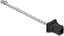 Picture of Delock Fiber optic dust cap with chain for SC plug black