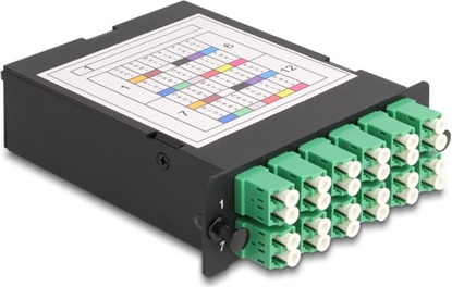 Изображение Delock Fiber Optic HD (High Density) Cassette MPO male to 12 x LC Duplex female, 24 fibers, Single-mode, Polarity A, 9/125 µm