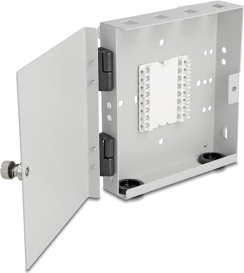 Изображение Delock Fiber Optic Wall Box for 4 x SC Simplex or LC Duplex adapters metal housing