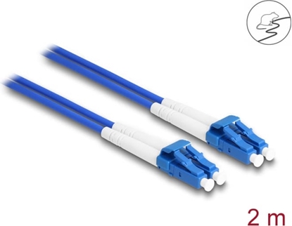 Изображение Delock Fiber Optical Cable with metal armouring LC Duplex to LC Duplex Singlemode OS2 2 m