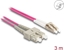 Attēls no Delock Fiber Optical Cable with metal armouring LC Duplex to SC Duplex Multi-mode OM4 3 m