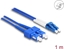 Picture of Delock Fiber Optical Cable with metal armouring LC Duplex to SC Duplex Singlemode OS2 1 m