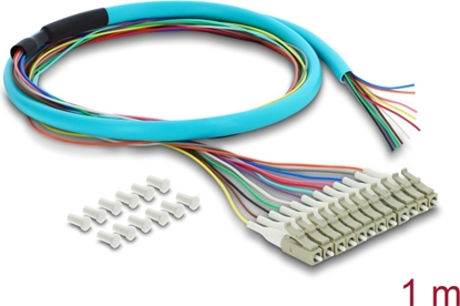 Изображение Delock Fibre Optic Pigtail Fanout Cable 12 x LC-UPC Simplex male to 12 x open cable ends 1 m
