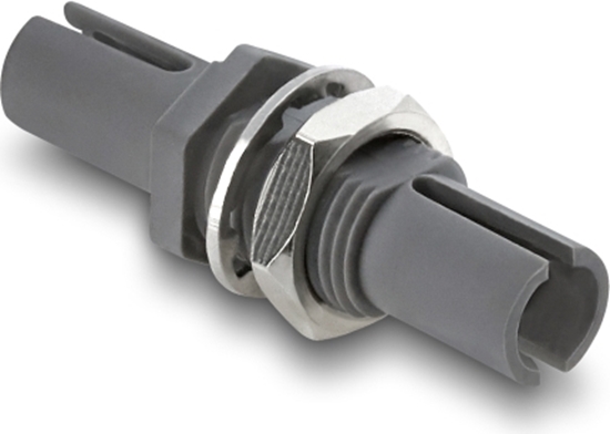 Изображение Delock Fibre Optic Plastic Coupler HFBR 4505Z Simplex female to Simplex female for panel mounting grey