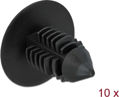 Изображение Delock Fir tree clip black 10 pieces