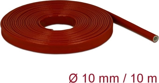 Изображение Delock Fire-Proof Sleeving Silicone-Coated 10 m x 10 mm red
