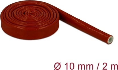 Изображение Delock Fire-Proof Sleeving Silicone-Coated 2 m x 10 mm red
